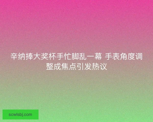 辛纳捧大奖杯手忙脚乱一幕 手表角度调整成焦点引发热议